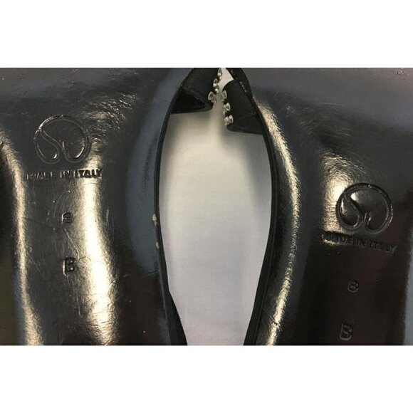 St. John Storm Black Crepe & Rhinestone Heels Women Size 8 B - Picture 7 of 14